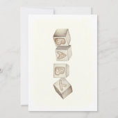 赤ちゃん服子供部屋赤ちゃんシャワー招待 招待状 (裏面)