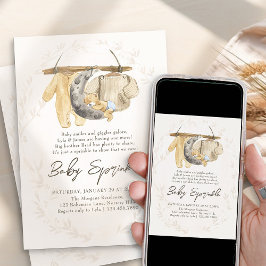 赤ちゃん服男女兼用ベビー散布 招待状