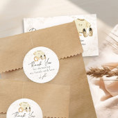 赤ちゃん服男女兼用赤ちゃんシャワーありがとう ラウンドシール