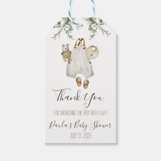 赤ちゃん服男女兼用赤ちゃんシャワー ギフトタグ (正面)