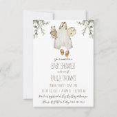 赤ちゃん服男女兼用赤ちゃんシャワー 招待状 (正面)