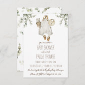 赤ちゃん服男女兼用赤ちゃんシャワー 招待状 (正面/裏面)