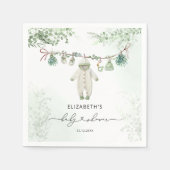 赤ちゃん服Bohoユーカリ赤ちゃんシャワー スタンダードカクテルナプキン (正面)