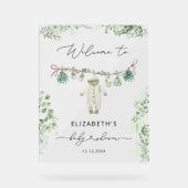 赤ちゃん服Boho Eucalyptus赤ちゃんシャワーへようこそ アクリルサイン (正面)