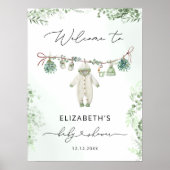 赤ちゃん服Boho Eucalyptus赤ちゃんシャワーへようこそ ポスター (正面)