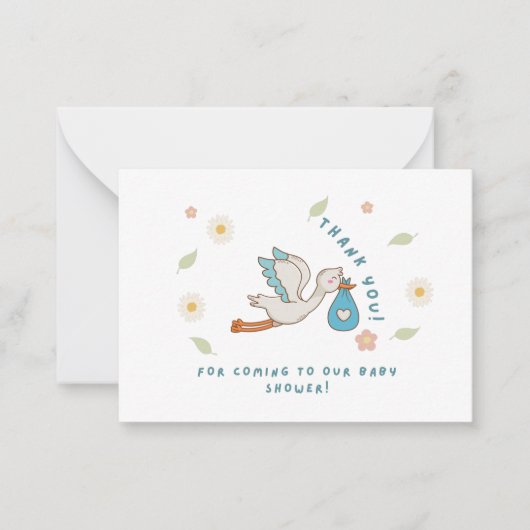 赤ちゃん来シャワーありがとう ノートカード (正面)