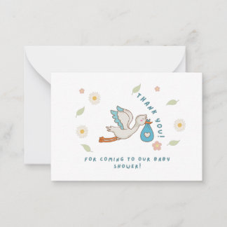 赤ちゃん来シャワーありがとう ノートカード