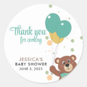 赤ちゃん来シャワー男女兼用ありがとう ラウンドシール (正面)