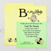 赤ちゃん歓迎のシャワー 招待状 (正面/裏面)