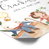 赤ちゃん歓迎！動物クラッカーの数を当ててみて ポスター (角)