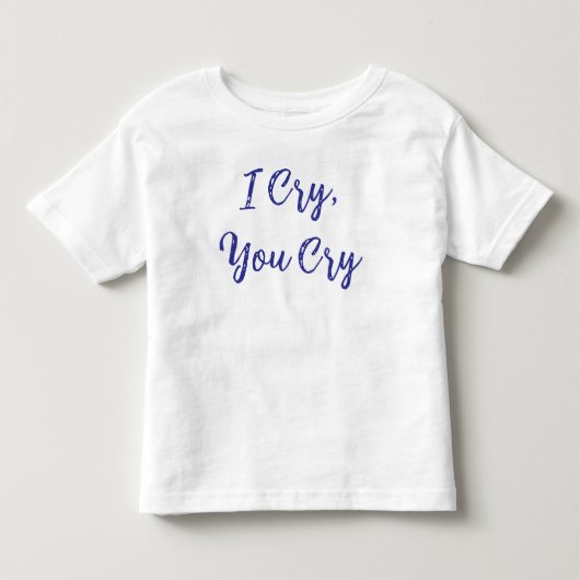 赤ちゃん泣いたら親も泣く トドラーTシャツ (正面)
