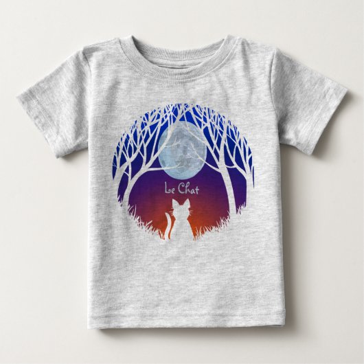 赤ちゃん猫好きTシャツ 猫好きの幼児用Tシャツ ベビーTシャツ (正面)