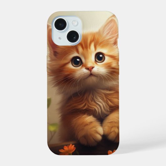 赤ちゃん猫 iPhone 15ケース (裏面)