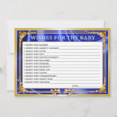 赤ちゃん王室ののシャワーがベビーカードを願う サンキューカード (正面)