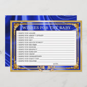 赤ちゃん王室ののシャワーがベビーカードを願う サンキューカード (正面/裏面)