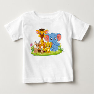 赤ちゃん用の漫画Tシャツ ベビーTシャツ