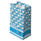 赤ちゃん用の青いバレーボール スモールペーパーバッグ (裏面アングル)