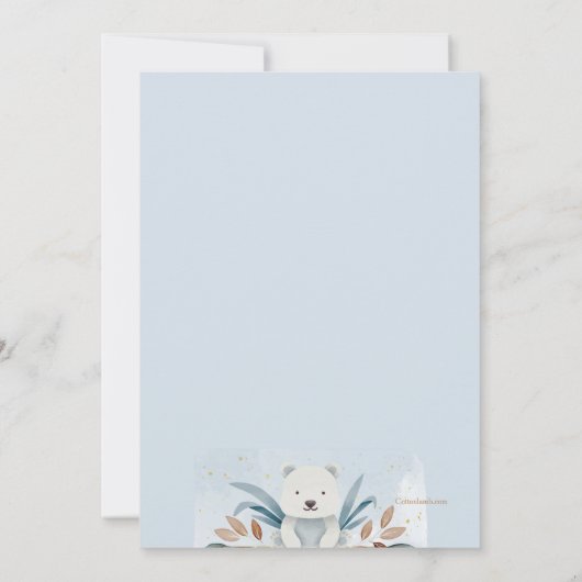 赤ちゃん男の子お披露目会 招待状 (裏面)