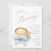 赤ちゃん男の子がお目見え Baby Shower インビテーション (正面)