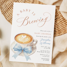 赤ちゃん男の子がお目見え Baby Shower インビテーション
