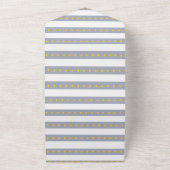 赤ちゃん男の子と月のベビーシャワー オールインワン招待状 (外側)