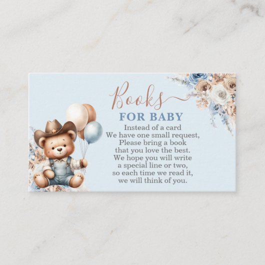 赤ちゃん男の子のカード用リトルカウボーイの絵本 エンクロージャーカード (正面)