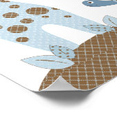 赤ちゃん男の子のキリンとカメの保育園アート - 自分らしく ポスター (角)