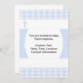 赤ちゃん男の子の洗礼 招待状 (正面/裏面)