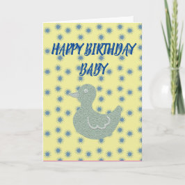 赤ちゃん男の子の誕生日グリーティングカード カード