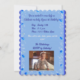 赤ちゃん男の子の誕生日招待状 招待状
