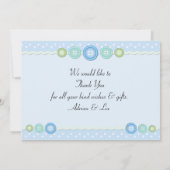 赤ちゃん男の子誕生のお知らせ 案内状 (裏面)