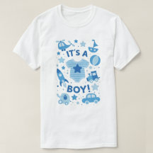 赤ちゃん男の子 - モダンなお祝いデザインのユニセックスTシャツ