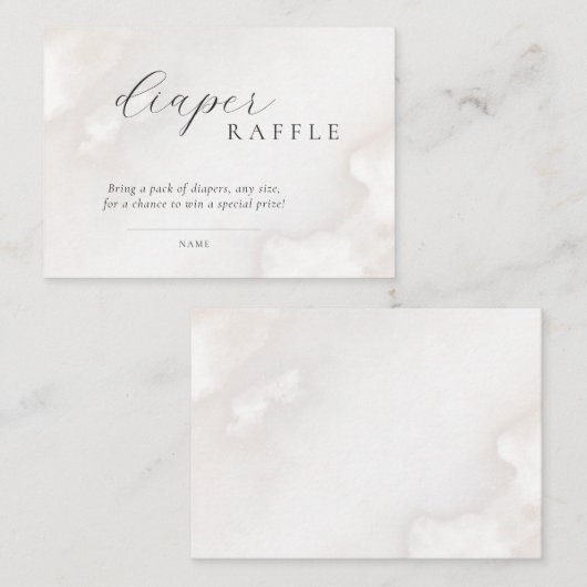 赤ちゃん男女兼用シャワーおむつラッフル エンクロージャーカード (正面/裏面)