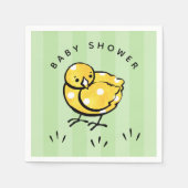 赤ちゃん男女兼用シャワーリトルイエローシック スタンダードカクテルナプキン (正面)