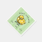 赤ちゃん男女兼用シャワーリトルイエローシック スタンダードカクテルナプキン (角)