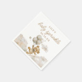 赤ちゃん男女兼用シャワー散水 スタンダードカクテルナプキン (角)