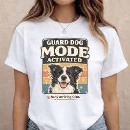 赤ちゃん発表番犬妊娠発表 Tシャツ