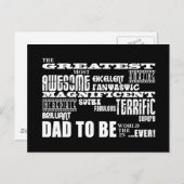 赤ちゃん素晴らしのシ最高のャワーの将来の父親のパパ インビテーションポストカード (正面/裏面)