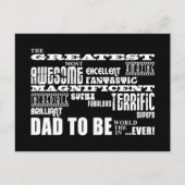 赤ちゃん素晴らしのシ最高のャワーの将来の父親のパパ インビテーションポストカード (正面)