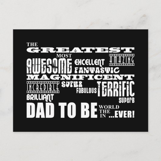 赤ちゃん素晴らしのシ最高のャワーの将来の父親のパパ インビテーションポストカード (正面)