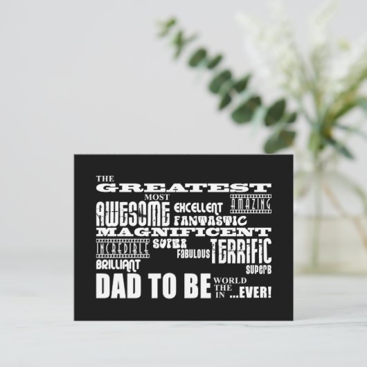 赤ちゃん素晴らしのシ最高のャワーの将来の父親のパパ インビテーションポストカード (スタンド正面)