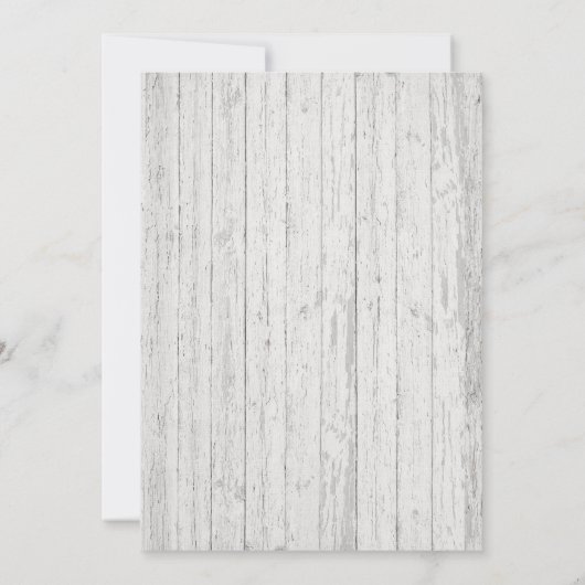 赤ちゃん素朴シャワー赤ちゃんの息の白い木 招待状 (裏面)