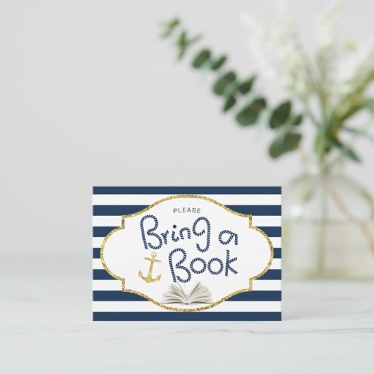 赤ちゃん航海ののシャワーで本を挿入 エンクロージャーカード (スタンド正面)