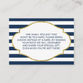 赤ちゃん航海ののシャワーで本を挿入 エンクロージャーカード (裏面)