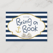 赤ちゃん航海ののシャワーで本を挿入 エンクロージャーカード (正面)