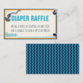 赤ちゃん航海のシャワーおむつラッフルカード エンクロージャーカード (正面/裏面)