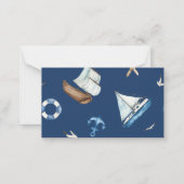 赤ちゃん航海のシャワーおむつラッフルカード ノートカード (裏面)