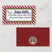 赤ちゃん航海のシャワー海おむつラッフルカード エンクロージャーカード (正面/裏面)