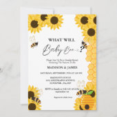 赤ちゃん蜂の性別発表の招待状 招待状 (正面)