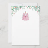 赤ちゃん衣服物干しボホガール赤ちゃんシャワー 招待状 (裏面)